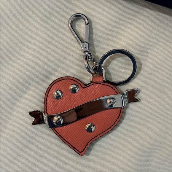 PRADA Saffiano Trick Heart Bag Charm - Picture 11 of 16